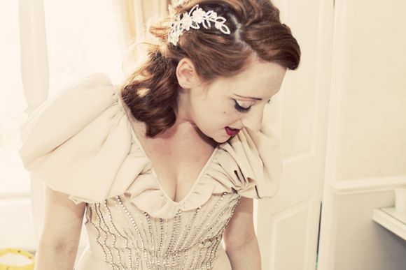 A 1930’s Wedding Dress and Arriving in Style by Steam Train…