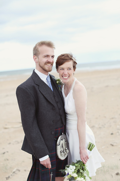 Blue Wedding Shoes, A Short Dress And Tipis For A Humanist Celebration On The Beach