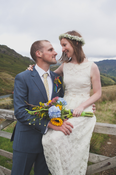 A Sweet Gypsophila Flower Crown And Dress By Minna For A Charming Lake District Wedding