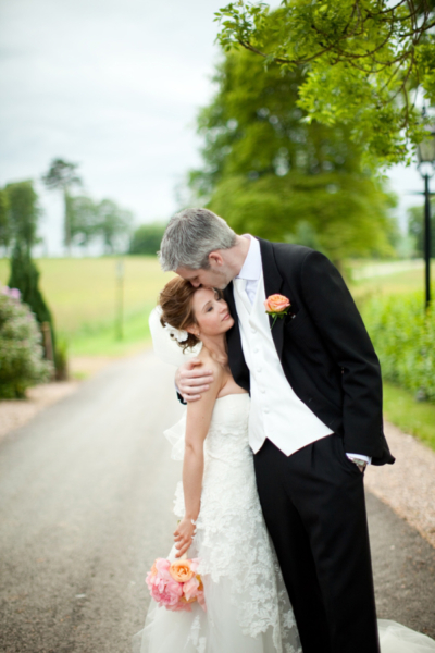 Pretty Peonies and a Cymbeline Gown for a Coral, Gold and Sea Mist Green Wedding