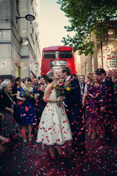 A Dolly Couture Gown and Red Sparkly Shoes for a Fun And Colourful Liverpool Wedding