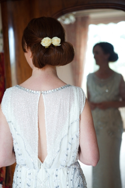 A Beaded Jenny Packham Dress for a South Downs Tipi Wedding