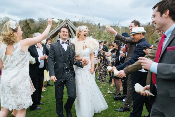 A 1920’s Speakeasy Inspired Wedding for A Bridal Designer and her Beau