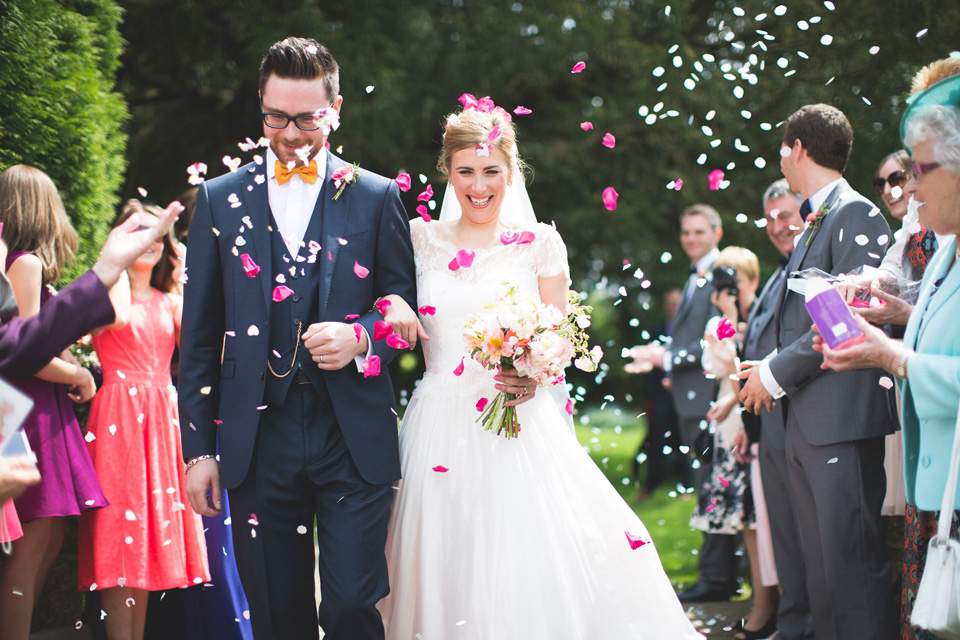 naomi neoh, colourful wedding, paper cranes