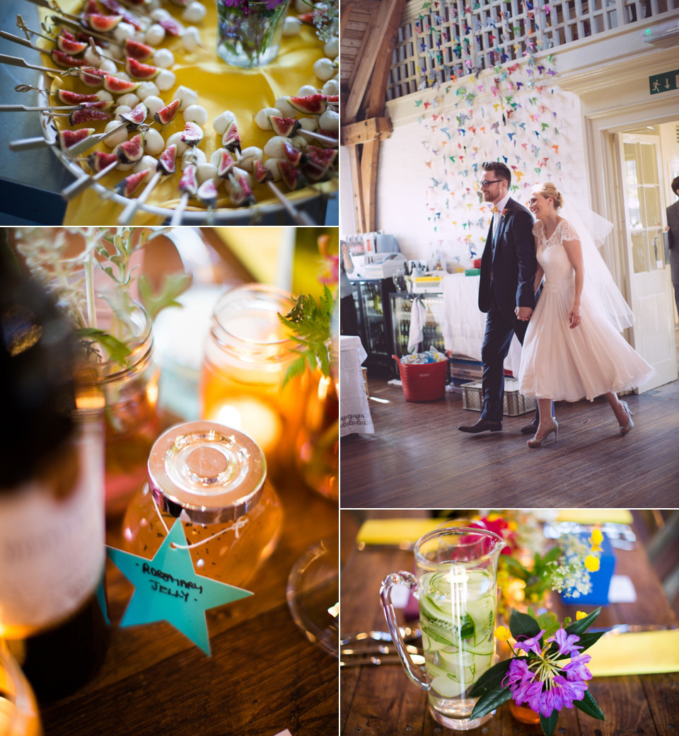 naomi neoh, colourful wedding, paper cranes