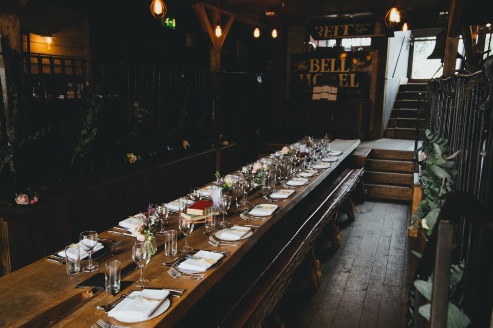 dale weeks photography, first look, london pub wedding, nicole miller wedding dress