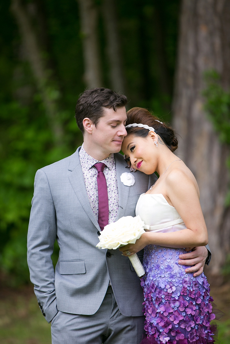 purple ombre wedding dress, purple weddings, ombre wedding dress