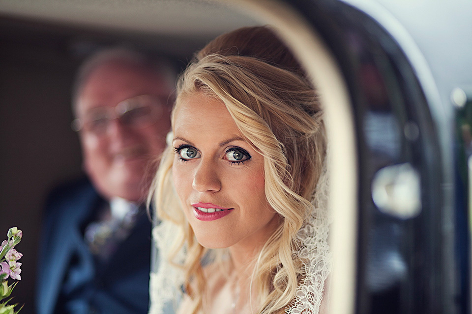 A bride wearing a Watters gown for a vintage travel inspired wedding. Photography by Libby Christensen libby christensen, watters wedding dress, vintage travel wedding