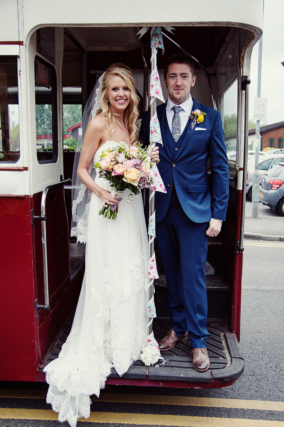 A bride wearing a Watters gown for a vintage travel inspired wedding. Photography by Libby Christensen libby christensen, watters wedding dress, vintage travel wedding