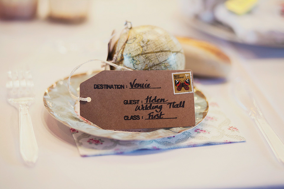 A bride wearing a Watters gown for a vintage travel inspired wedding. Photography by Libby Christensen libby christensen, watters wedding dress, vintage travel wedding