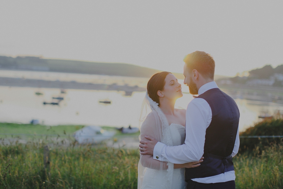 2 Padstow Cornwall pale blue gold seaside wedding