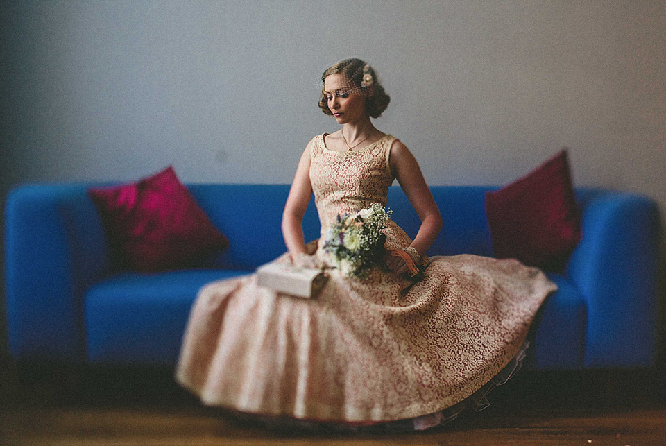 miki photography, elizabeth avey, vintage wedding dress, 1950s vintage, stoke newington town hall weddings, the pheasant pub wedding reception