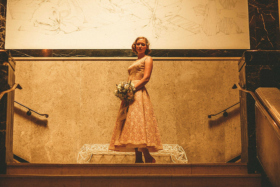 miki photography, elizabeth avey, vintage wedding dress, 1950s vintage, stoke newington town hall weddings, the pheasant pub wedding reception