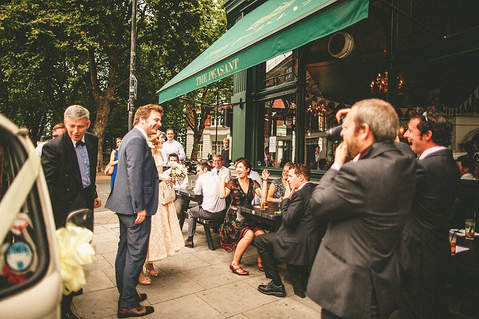 miki photography, elizabeth avey, vintage wedding dress, 1950s vintage, stoke newington town hall weddings, the pheasant pub wedding reception