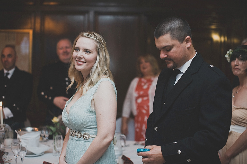 maxmara wedding, scottish wedding, flower circlet, pyrus flowers, gean house weddings, anna urgan photography