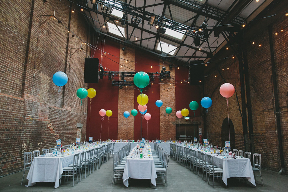 Bride Alex wears Lusan Mandongus for her London wedding held at the Village Underground in Shoreditch. Photography by McKInley Rodgers. village underground, shoreditch, lusan mandongus, mckinley rodgers