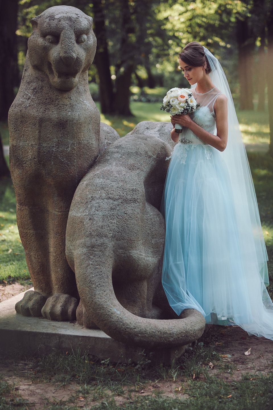 pale blue wedding dress, katya shehurina, rhapsody in blue