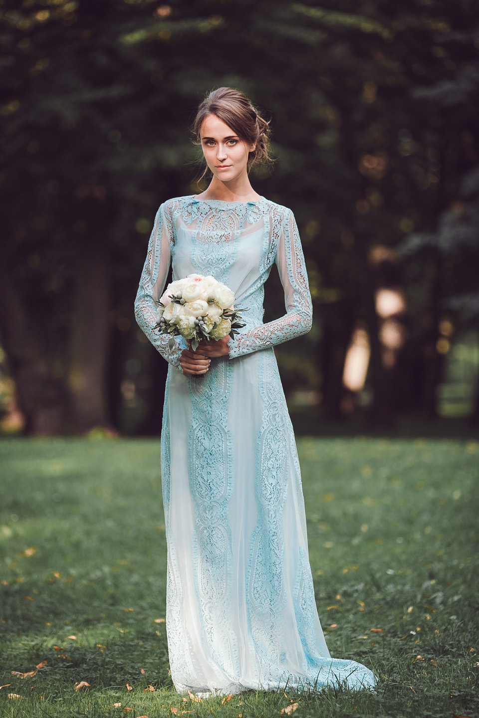 pale blue wedding dress, katya shehurina, rhapsody in blue