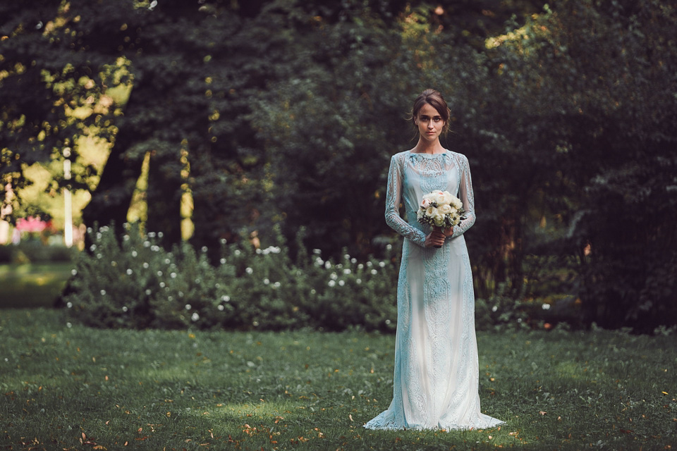 pale blue wedding dress, katya shehurina, rhapsody in blue