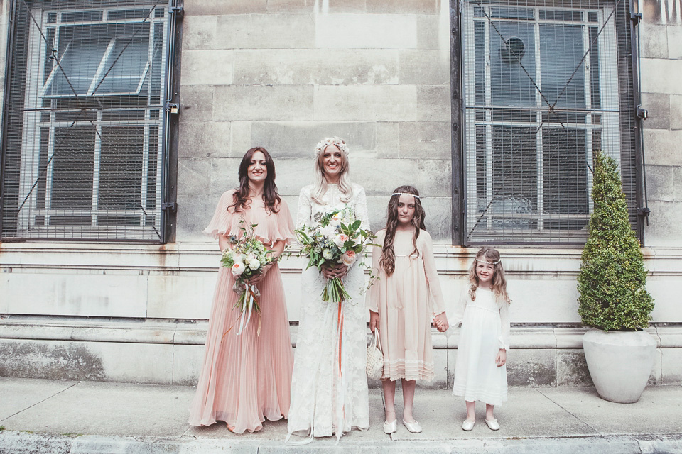 rue de seine, 70s wedding, boho bride, bohemian wedding, london pub wedding, philippa james photography, minna veil