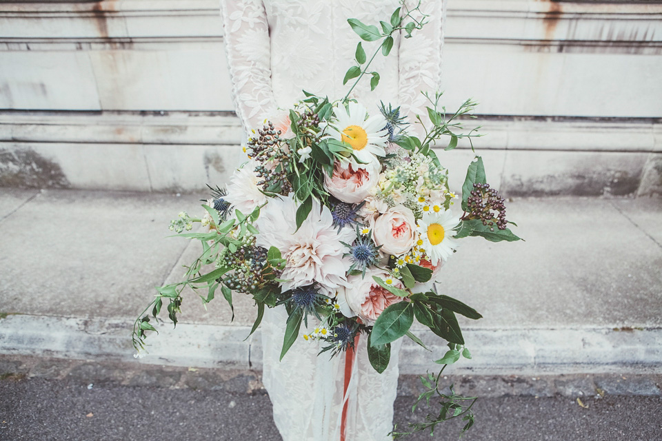 rue de seine, 70s wedding, boho bride, bohemian wedding, london pub wedding, philippa james photography, minna veil