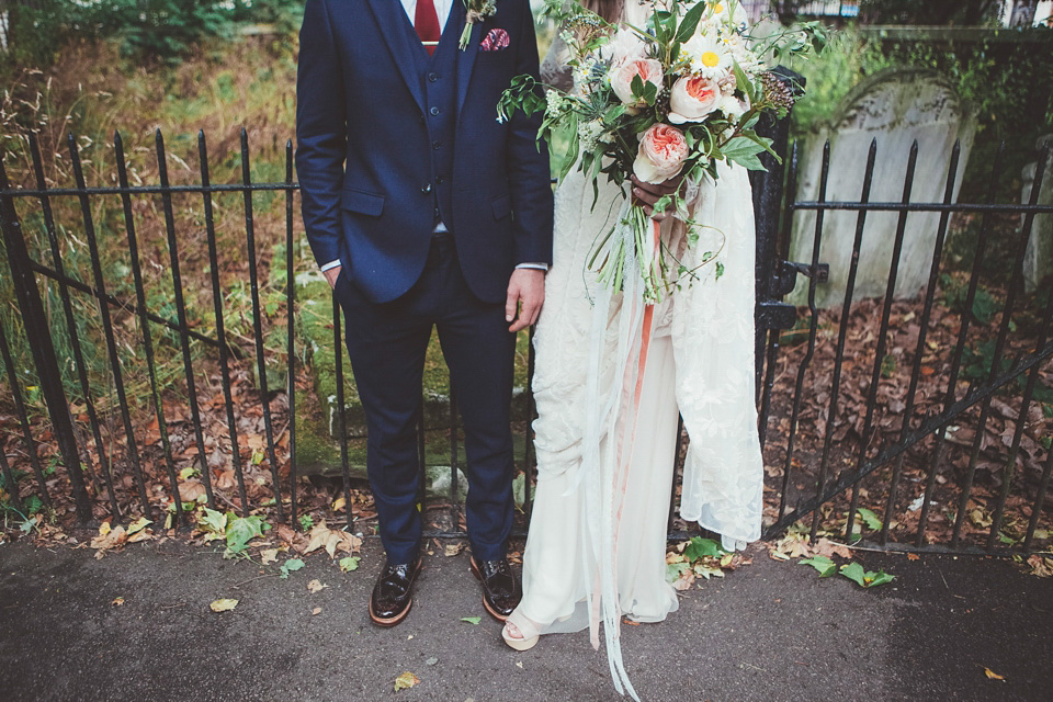 rue de seine, 70s wedding, boho bride, bohemian wedding, london pub wedding, philippa james photography, minna veil