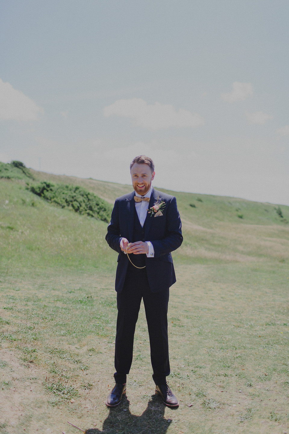 Bride Claire married her beau Olly at Porthilly Farm, Daymer Bay in Rock, Cornwall. Photography by Jess Petrie. jess petrie photography, cornwall wedding, padstow wedding, pale blue wedding, gold wedding, beach wedding, seaside wedding