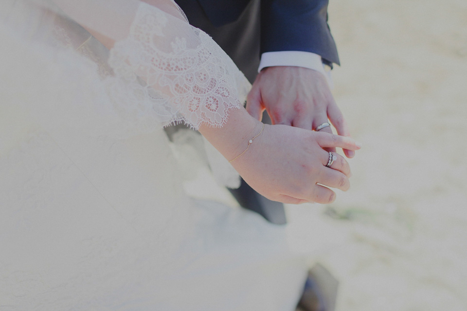 Bride Claire married her beau Olly at Porthilly Farm, Daymer Bay in Rock, Cornwall. Photography by Jess Petrie. jess petrie photography, cornwall wedding, padstow wedding, pale blue wedding, gold wedding, beach wedding, seaside wedding