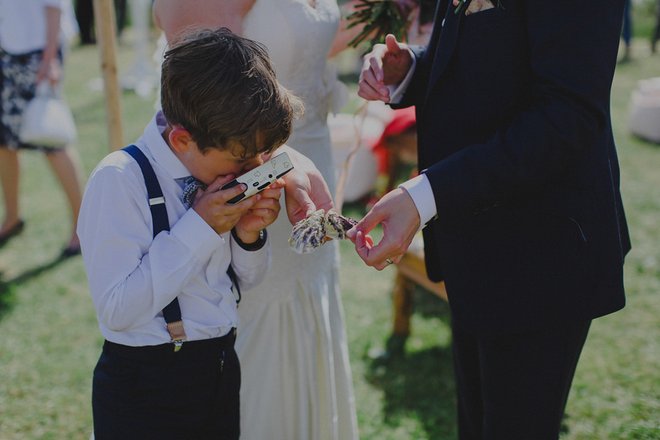 Bride Claire married her beau Olly at Porthilly Farm, Daymer Bay in Rock, Cornwall. Photography by Jess Petrie. jess petrie photography, cornwall wedding, padstow wedding, pale blue wedding, gold wedding, beach wedding, seaside wedding