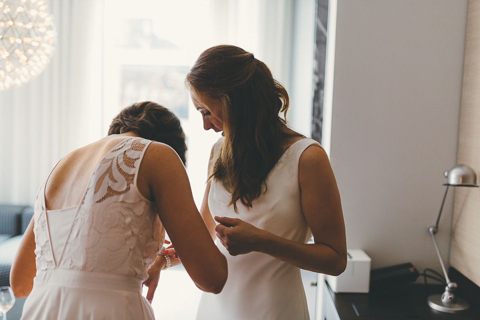 ritva westenius, london rooftop wedding, smiths hotel weddings, slinky wedding dress