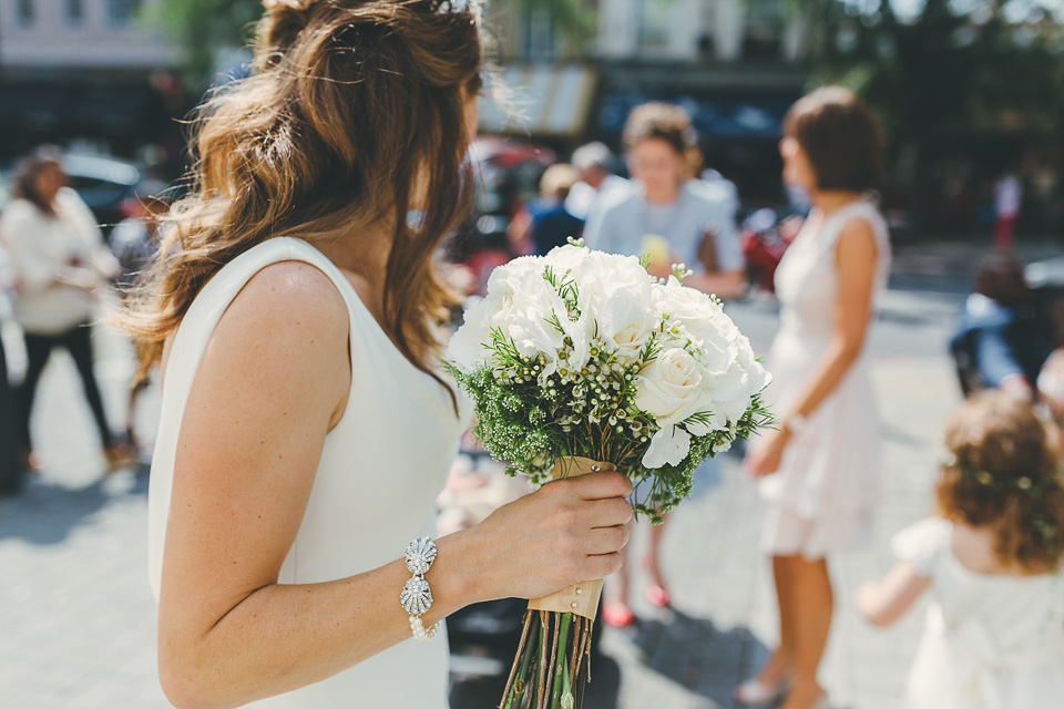 ritva westenius, london rooftop wedding, smiths hotel weddings, slinky wedding dress