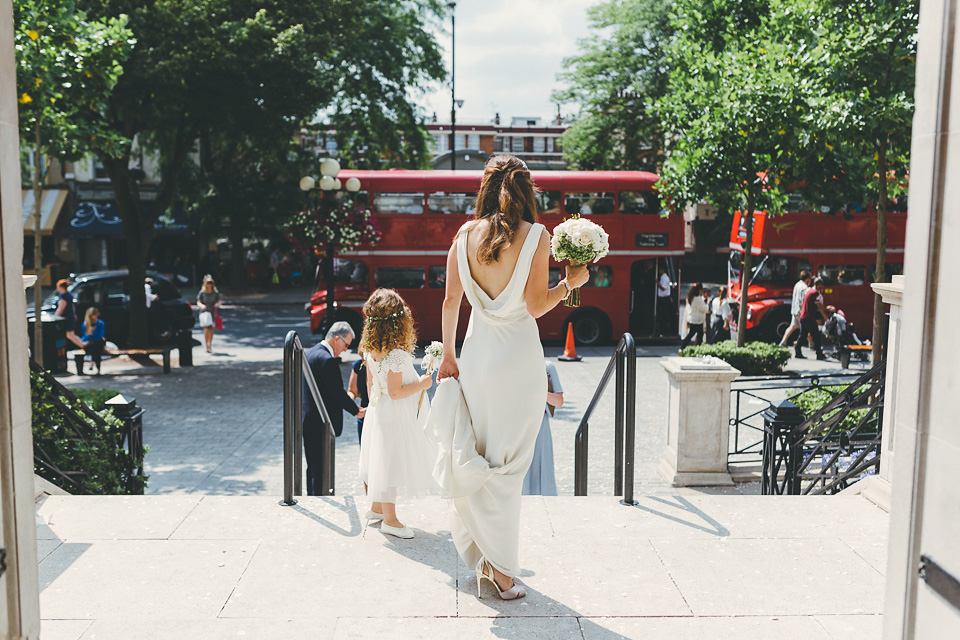 ritva westenius, london rooftop wedding, smiths hotel weddings, slinky wedding dress