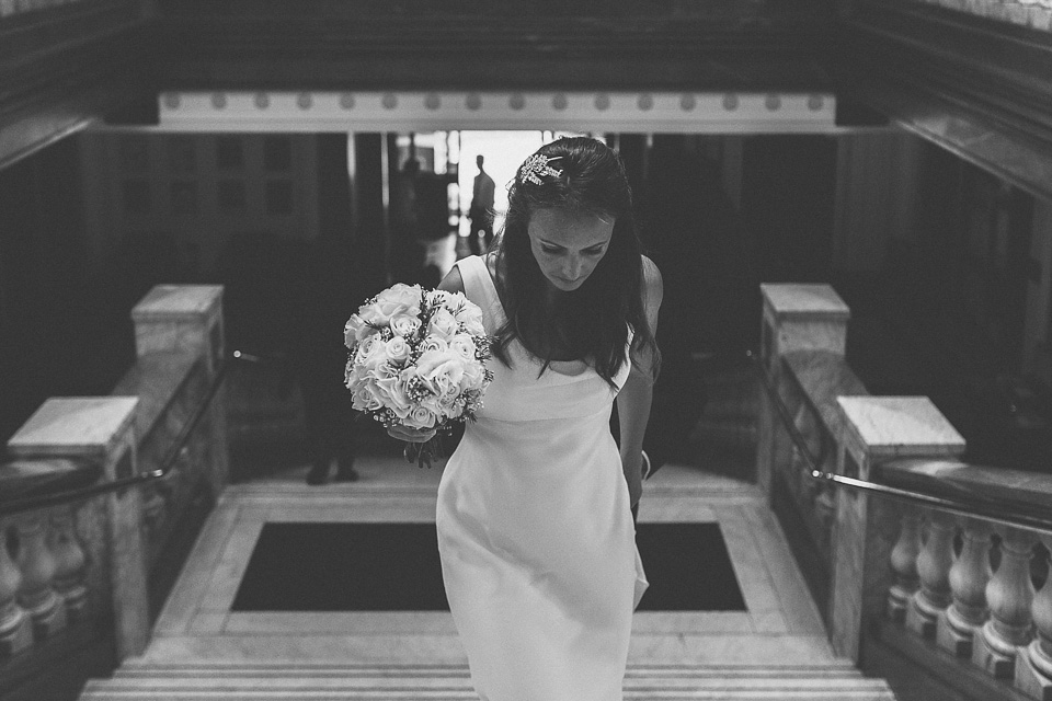 ritva westenius, london rooftop wedding, smiths hotel weddings, slinky wedding dress