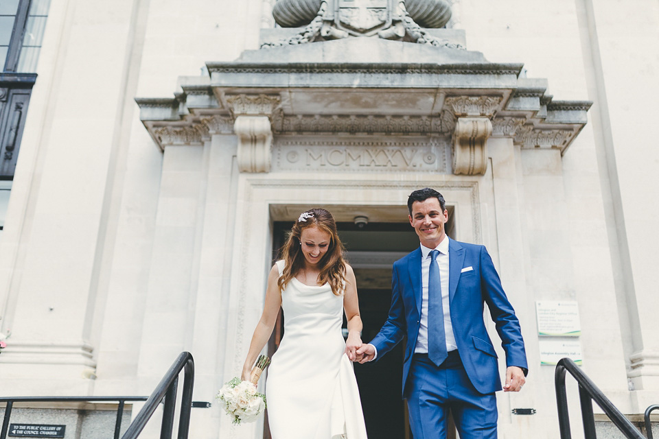 ritva westenius, london rooftop wedding, smiths hotel weddings, slinky wedding dress