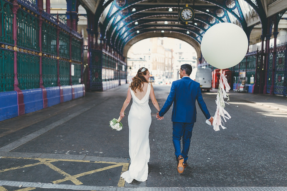 ritva westenius, london rooftop wedding, smiths hotel weddings, slinky wedding dress