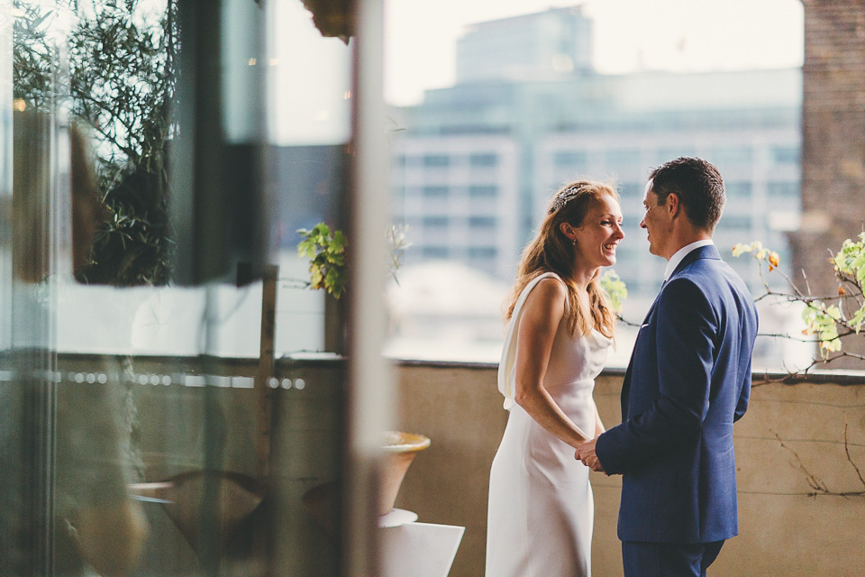 ritva westenius, london rooftop wedding, smiths hotel weddings, slinky wedding dress