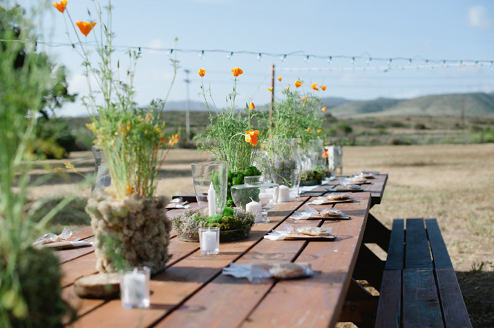 californian weddings, ranch weddings, 70's style wedding dress