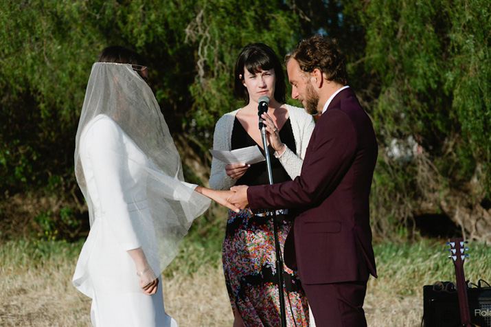 californian weddings, ranch weddings, 70's style wedding dress