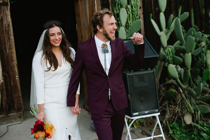 californian weddings, ranch weddings, 70's style wedding dress