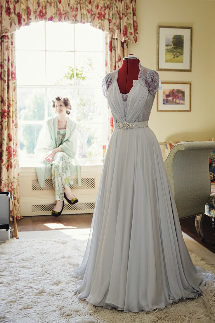 gemma williams photography, walcott hall, grey wedding dress