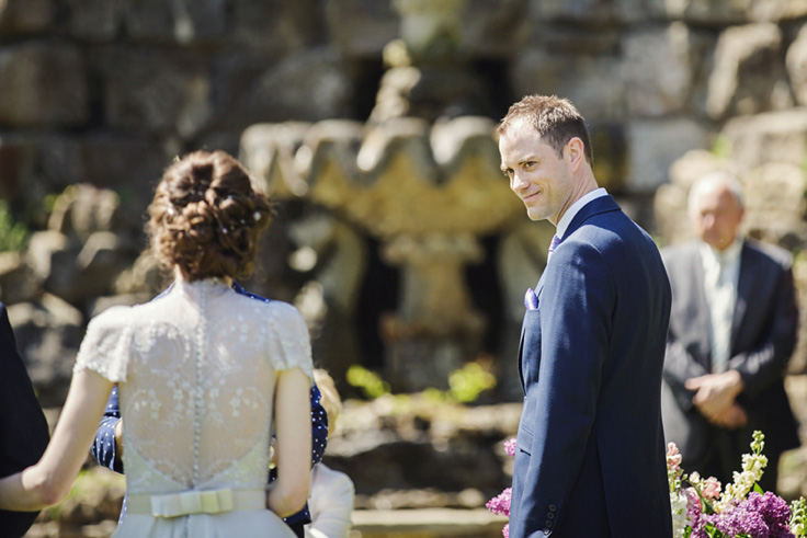 gemma williams photography, walcott hall, grey wedding dress