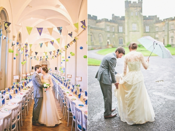 A 1980’s Vintage/Heirloom Dress for a Rainy Day and Beautiful Castle Wedding
