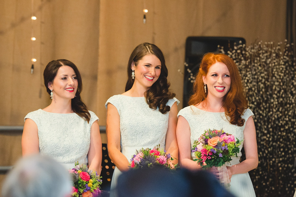 colourful wedding, barn wedding, bespoke sassi holford, mack photography