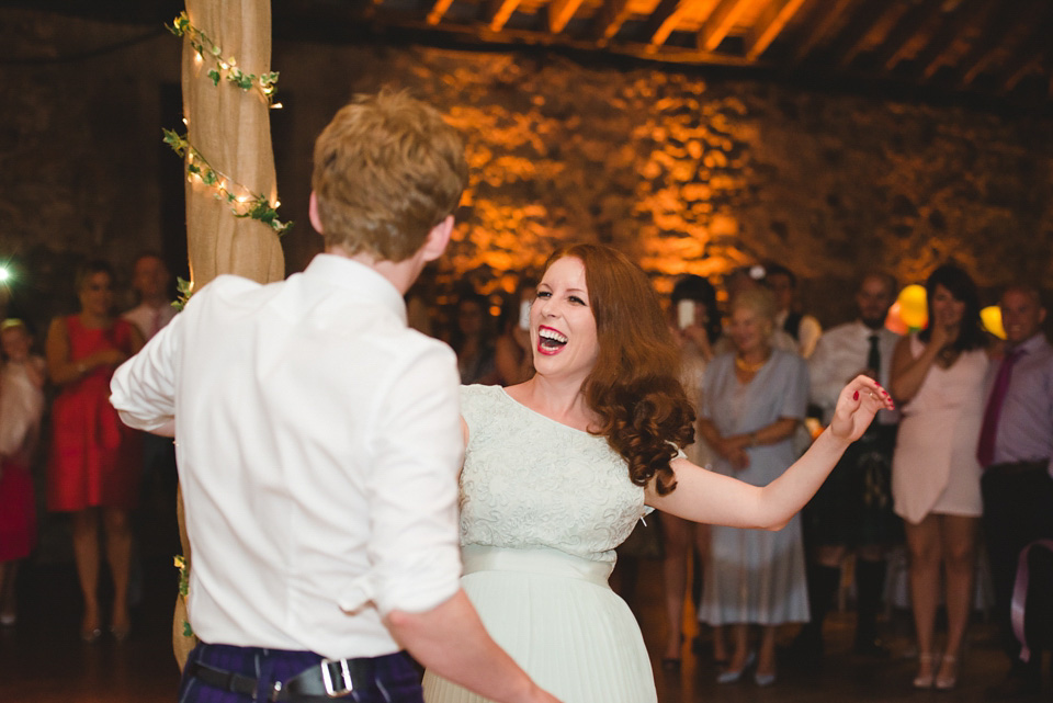 colourful wedding, barn wedding, bespoke sassi holford, mack photography