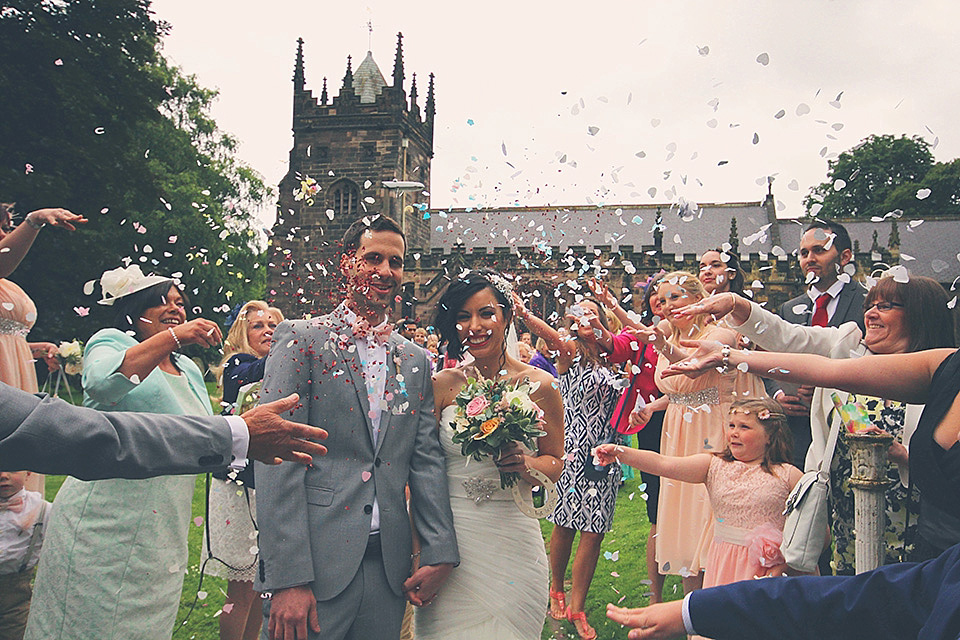 A bride wearing a Mori Lee dress for her pastel colour vintage-glam barn wedding. Photography by Diamonds and Doodles. mori lee, barn wedding, pastel wedding, vintage glam wedding, diamonds and doodles photography