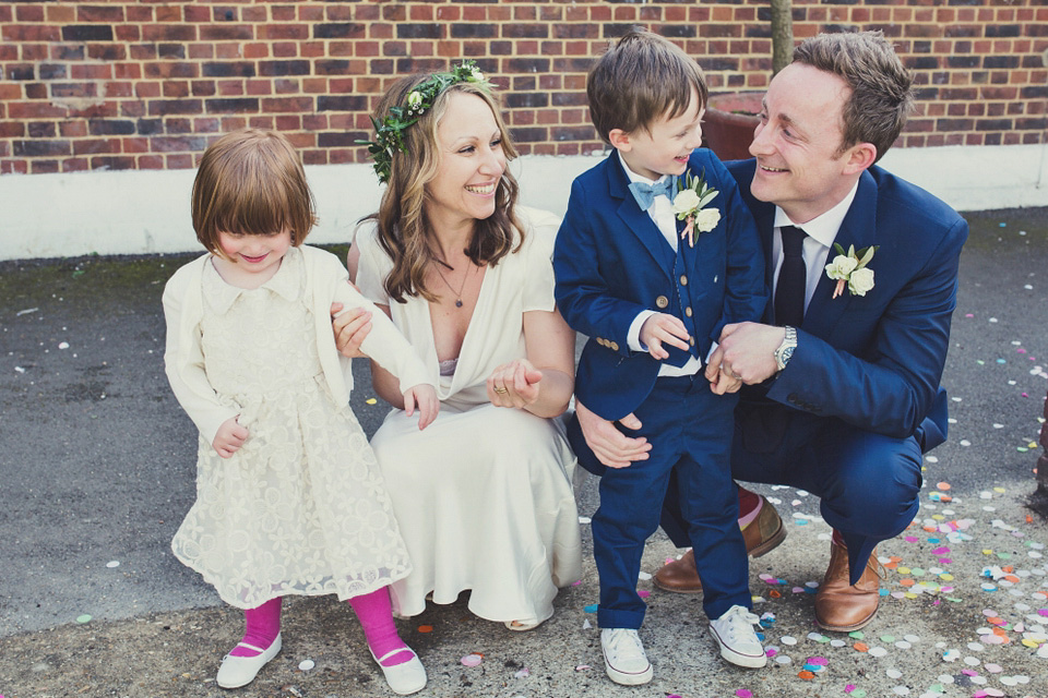 sylvia ghost, ghost wedding dress, brockwell lido, lisa jane photography, quirky cool wedding