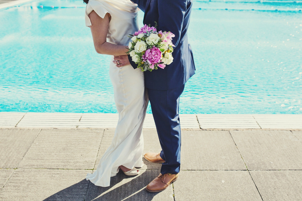 A Ghost Wedding Dress for a Colourful 