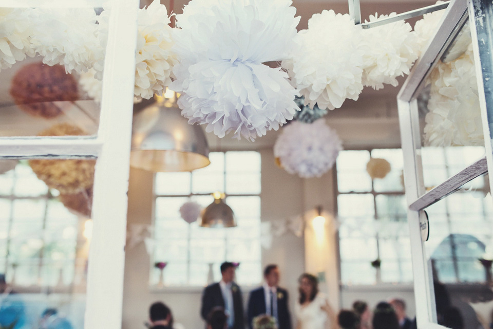 sylvia ghost, ghost wedding dress, brockwell lido, lisa jane photography, quirky cool wedding