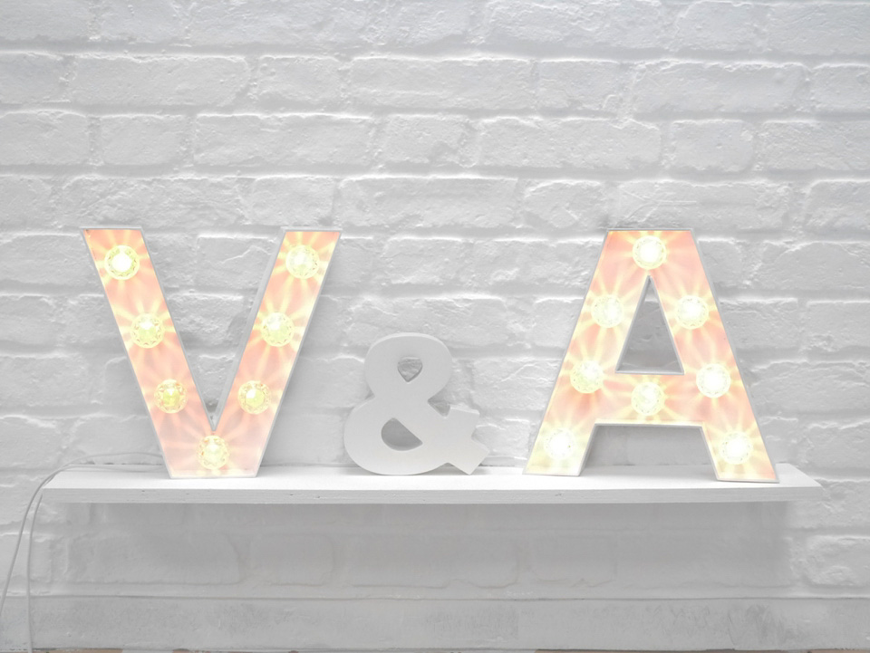 vowed and amazed, mini light up letters, light up letters