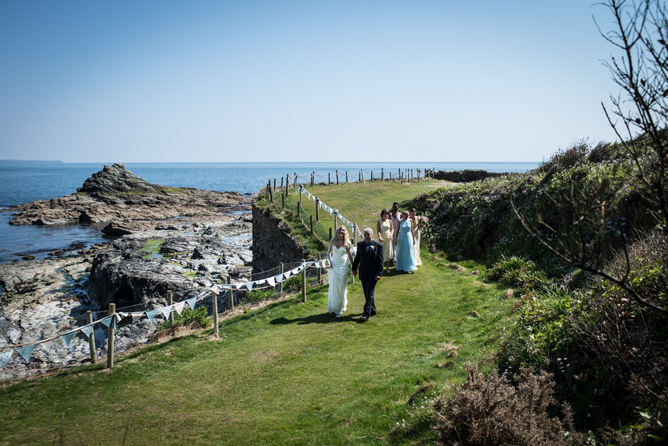 cornwall wedding, cornish wedding, surfers wedding, marc le galle, wilden bride, backless wedding dress